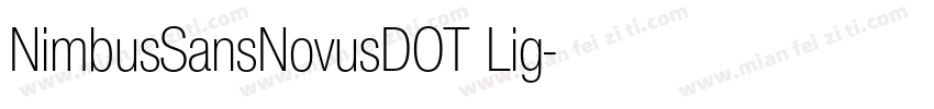 NimbusSansNovusDOT Lig字体转换